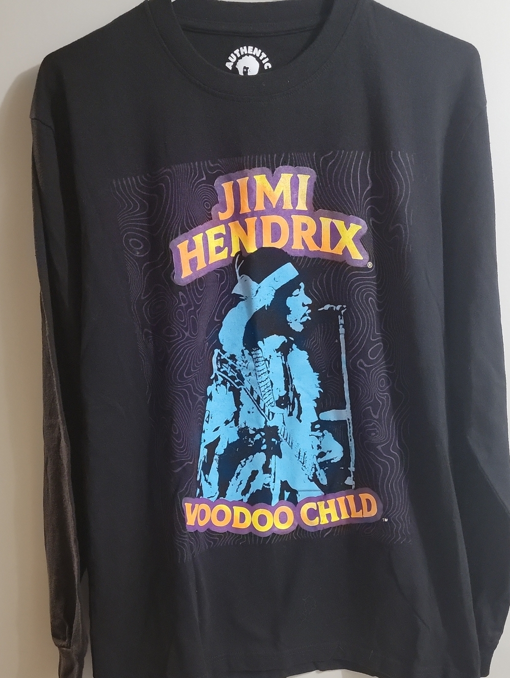 Jimi Hendrix Black "Voodoo Child" Graphic Long Sleeve Tee